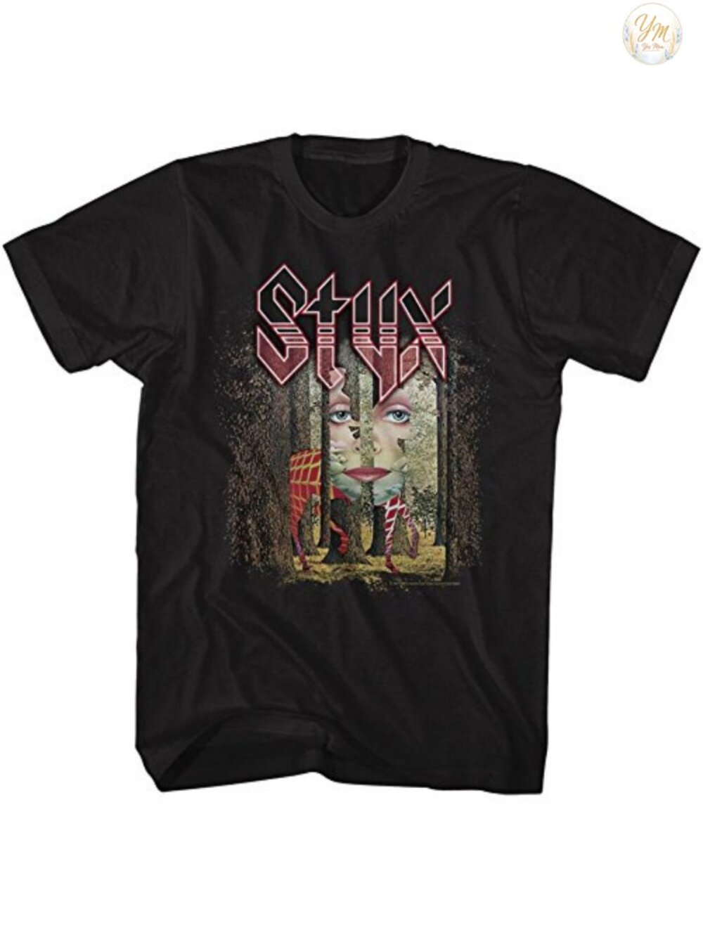 Officially Licensed Styx Grand Illusion Distressed Vintage Graphic T-Shirt